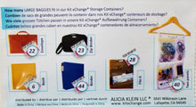 LARGE BAGGIES- CHARCOAL GREY (4.3" x 6.8" capacity) ZipTop Storage Baggies for Craft Supplies