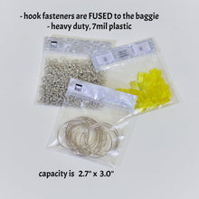 MEDIUM BAGGIES-SILVER  (2.7" x 3.0" capacity) ZipTop Storage Baggies for Craft Supplies