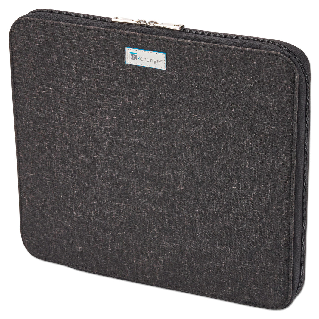 Bead Board Grande- Your Project Collection and Work Surface in One Zippered Folder. Beadnik Black