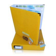 Binder - Storage Solution for Craft Supplies and Jewelry.  Marigold Yellow