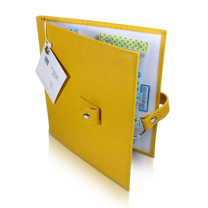 Travel Book -  Your Project Collection and Work Surface in One Zippered Folder. Marigold Yellow