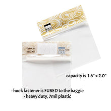 SMALL BAGGIES-GOLD (1.6" x 2.0" capacity) Storage Baggies for Craft Supplies